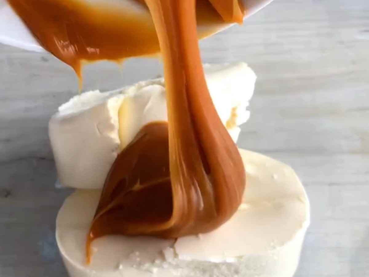 creme de queijo com caramelo